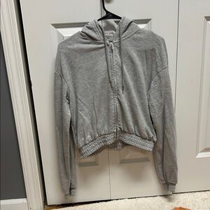 Divided Gray Zip-Up Hoodie